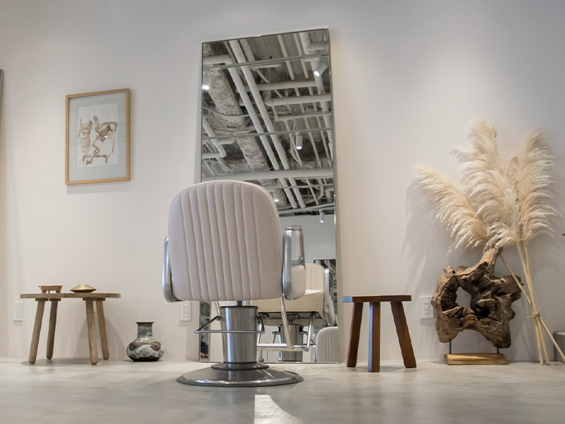 住まいの一角を美容室に